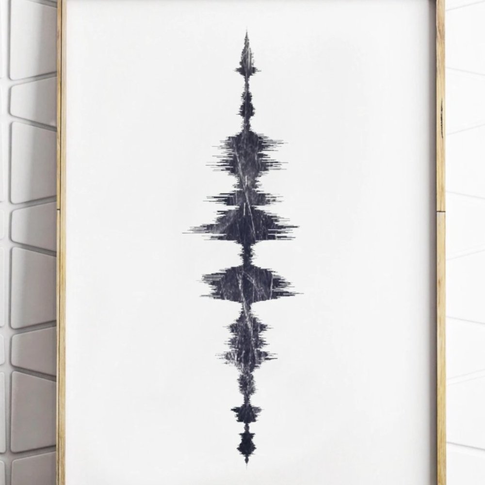 Custom Sound Wave Art "Unfinished symphony" Massive Attack, Giclee Paper 11x14